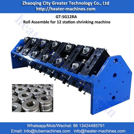 12 station shrinking machine roller assemble