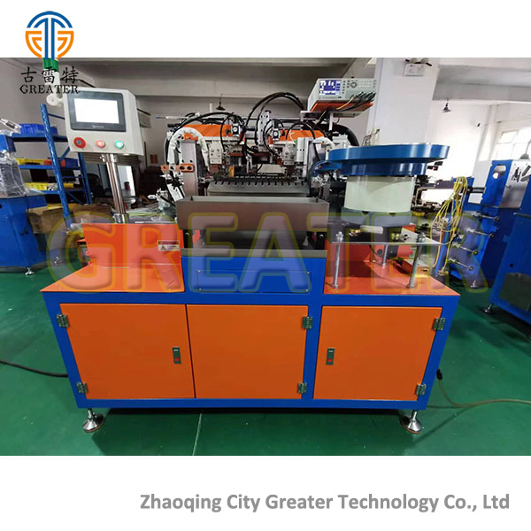 Automatic coil pin with plug assemble machine